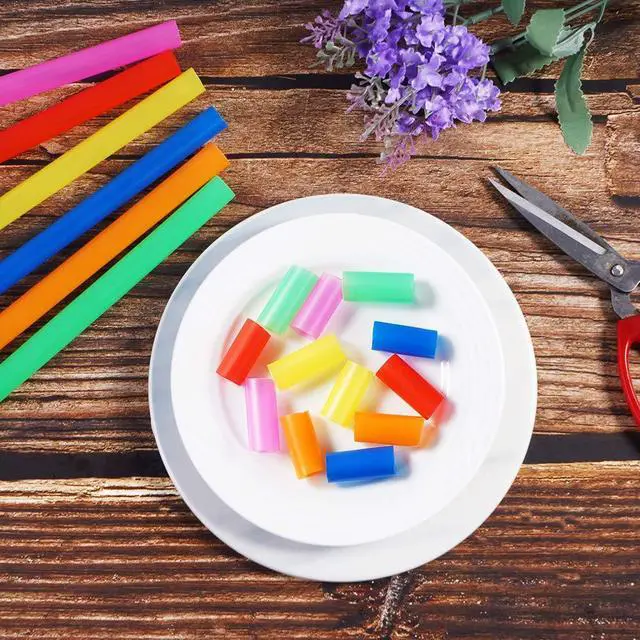 Alt view image 7 of 7 - 100 Pcs Jumbo Smoothie Straws, Colorful Disposable Wide-Mouth | Large Plastic Straws for Bubble Tea, Milkshakes, Thick Drinks