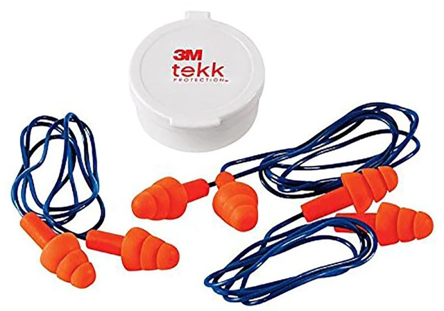 Main image of Corded Reusable Earplug, 3-Pair with Case