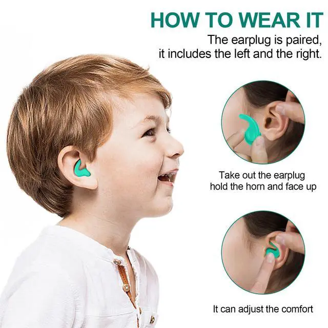 Alt view image 4 of 7 - Kids Swimming Ear Plugs,3 Pairs Waterproof Reusable Silicone Child Swim Earplugs for Swimming Surfing Bathing Showering,Small Children Water Ear Plugs Suitable for Boys and Girls (Kids 4-12 Years Old)