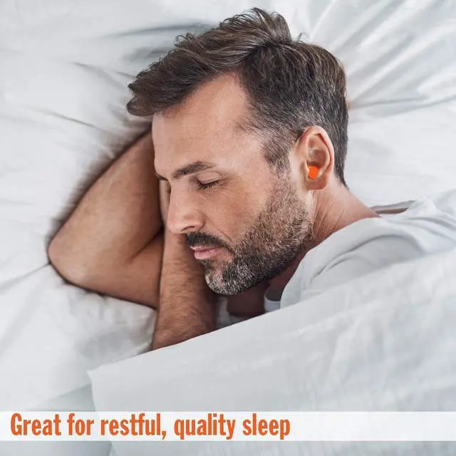 Alt view image 4 of 7 - Maximum Protection Soft Foam Earplugs 40 Pair, 33 dB Highest NRR Comfortable Ear Plugs for Sleeping, Snoring, Loud Concerts, Motorcycles and Power Tools | Made in USA