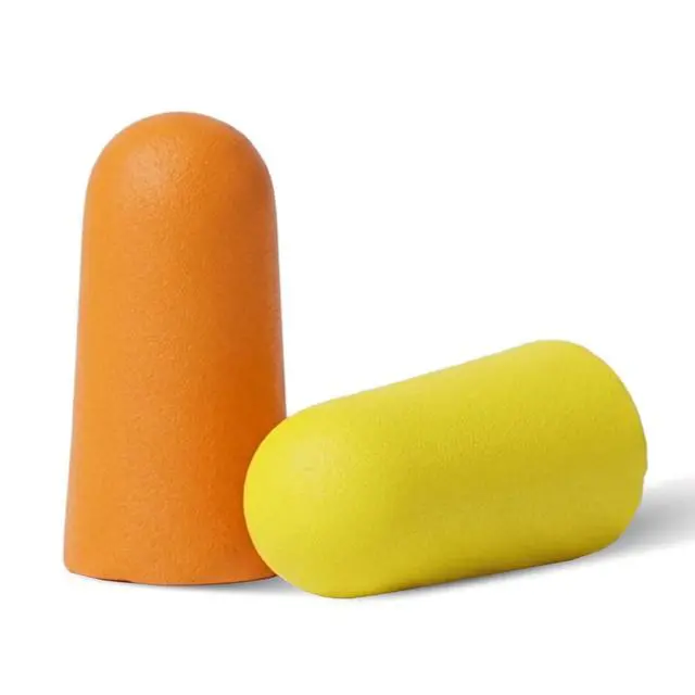 Alt view image 6 of 7 - Soft Foam Earplugs, 33 dB NRR, 6 Pair 12 Ear Plugs, Maximum Protection for Sleeping; Silence Snoring, Airplanes, Airports, Power Tools, Phone Conversations, Loud Work Environments (Neon)