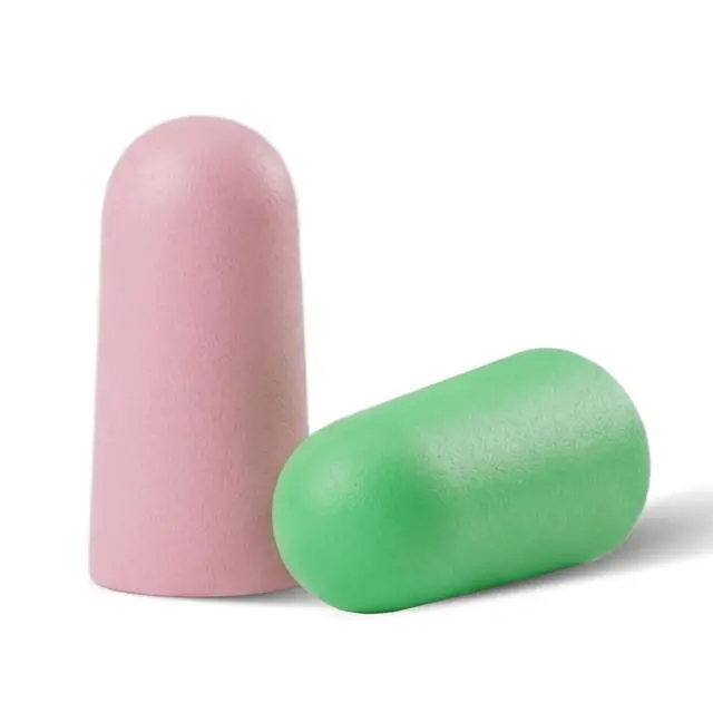 Alt view image 7 of 7 - Soft Foam Earplugs, 33 dB NRR, 6 Pair 12 Ear Plugs, Maximum Protection for Sleeping; Silence Snoring, Airplanes, Airports, Power Tools, Phone Conversations, Loud Work Environments (Neon)