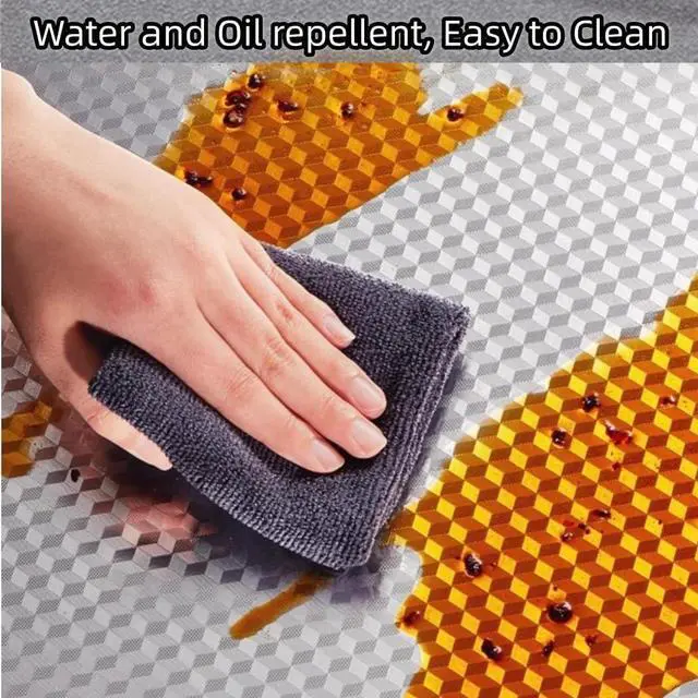 Alt view image 2 of 6 - Kitchen Wallpaper Oil Proof Sticker, Silver Aluminum Foil Heat Resistant Backsplash Protector Peel and Stick, Self Adhesive Contact Paper for Cabinet Liner, Drawer and Shelf 15.7 x118.1 Inch