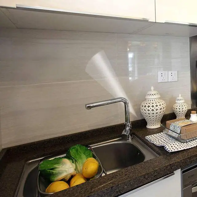 Main image of Clear Contact Paper Oil Proof Waterproof Wallpaper for Kitchen Backsplash | Self Adhesive Vinyl Film High Temperature Resistant Transparent Removable Paper for Cupboard Doors Wall Kitchen 11.8In*118In