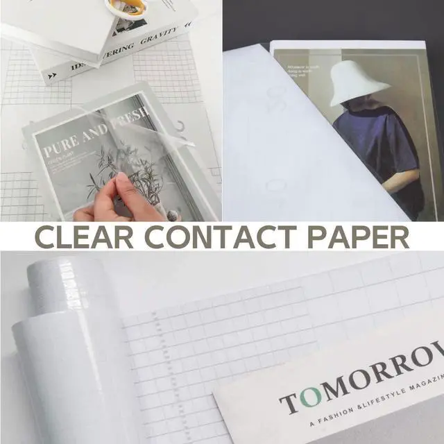 Alt view image 6 of 7 - Clear Contact Paper Oil Proof Waterproof Wallpaper for Kitchen Backsplash | Self Adhesive Vinyl Film High Temperature Resistant Transparent Removable Paper for Cupboard Doors Wall Kitchen 11.8In*118In