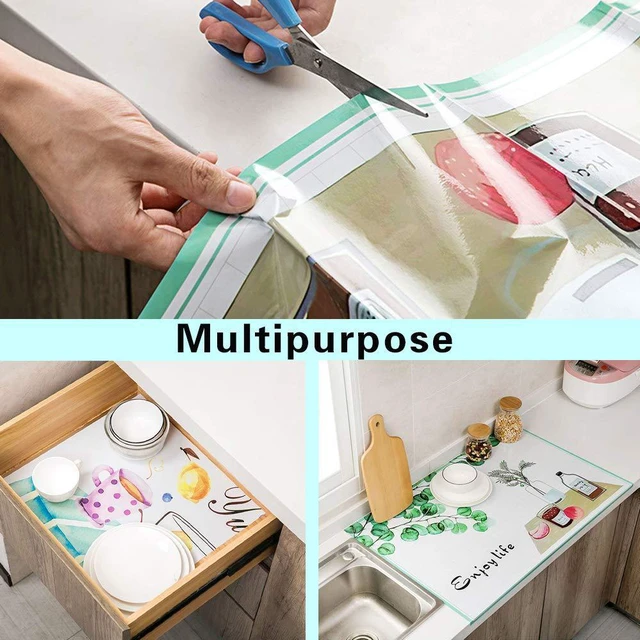 Alt view image 4 of 7 - Oil Proof Wall Stickers Wallpaper Kitchen Backsplash Wall Sticker | Protector Tools Pattern Waterproof Heat Resistant Tabletop Self-Adhesive Sticker for Kitchen Dining Room Wood Countertop