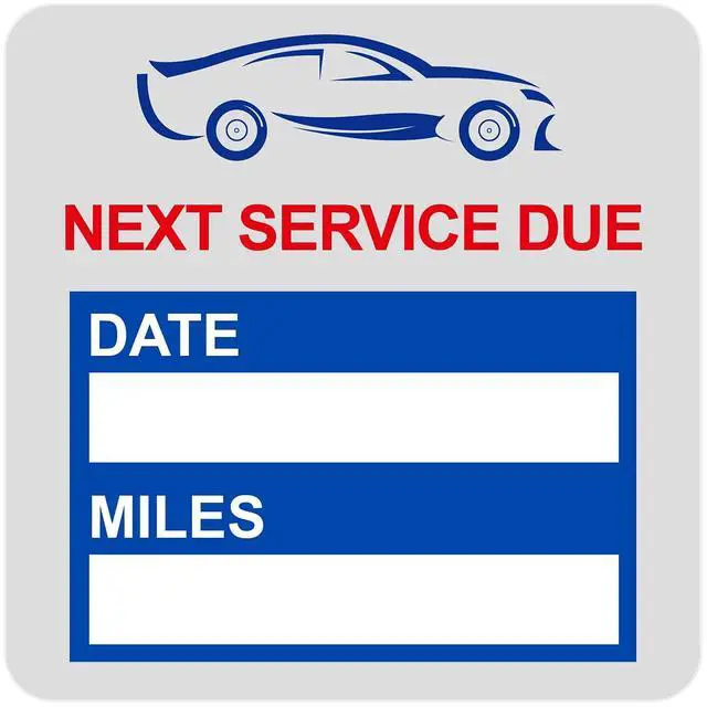 Main image of 2x2 inch 102 PCS Next Service Due Static Cling Oil Change Stickers