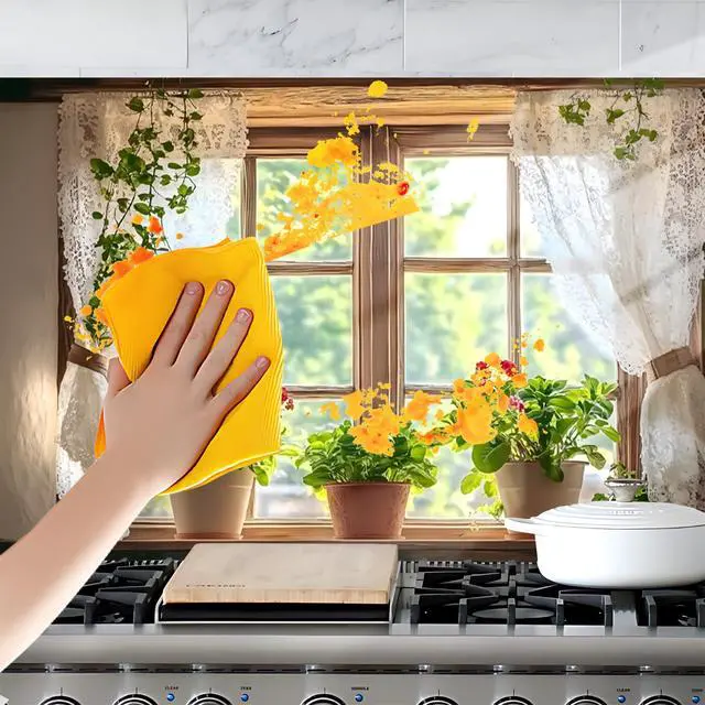 Alt view image 7 of 7 - Kitchen Wallpaper Self Adhesive Oil Proof Sticker Waterproof Backsplash Wall Protector Film Removable Paper for Cupboard 30 X 16 inch (Window 2, 30L x16W)