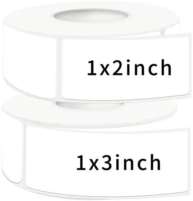 Main image of Two Sizes Mixed Pack, Removable Quick-Drying Stickers, Waterproof, Oil-Proof, Tear-Resistant Multi-Purpose Labels (1''*2'' & 1''*3'', White)