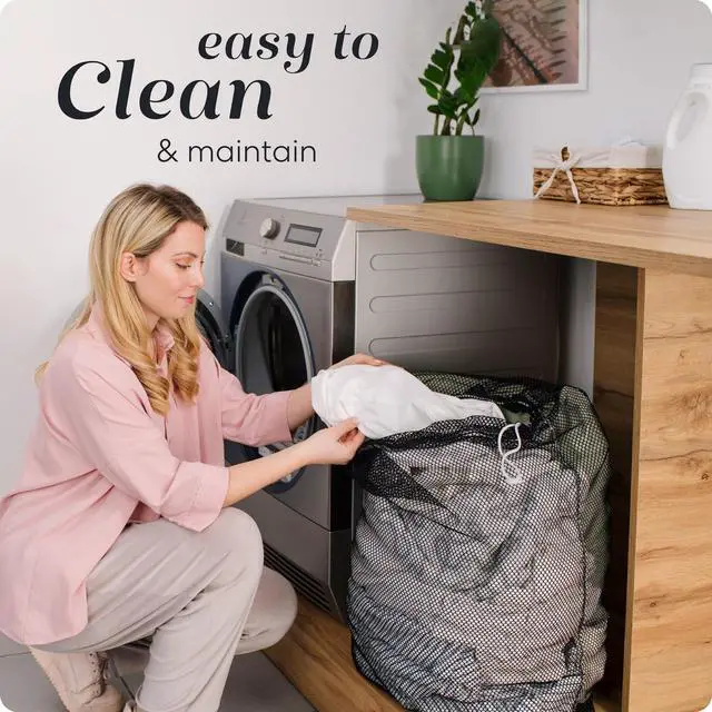 Alt view image 5 of 7 - Mesh XL Laundry Bag 24"x36", Heavy Duty Drawstring, Black | Machine Washable, Secure Drawstring, For Delicates, Travel & Storage - College Dorms, Laundromats, Apartments