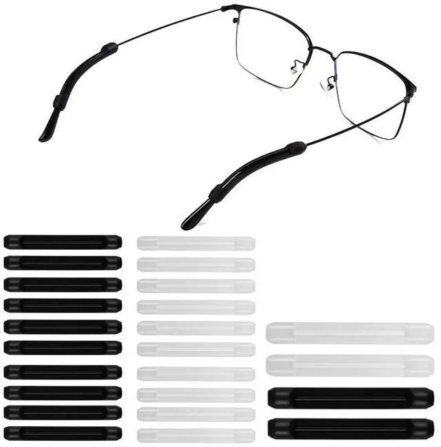 Main image of 12 pairs Eyeglasses Ear Grip, Silicone Ear Hooks Anti-slip Holder Temple Tips Sleeve Retainer for Sunglasses, Reading Glasses, Sports Glasses Belt