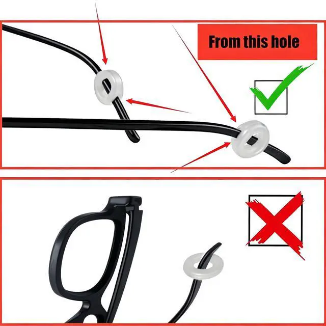 Alt view image 2 of 7 - Glasses Ear Grip, Silicone Ear Hook & Ear Grippers, Anti-Slip Eyeglasses Temple Sleeve Retainer Holder, Accessories for Sports Glasses, Sunglasses, Reading Glasses, 12 Pairs (Clear1)