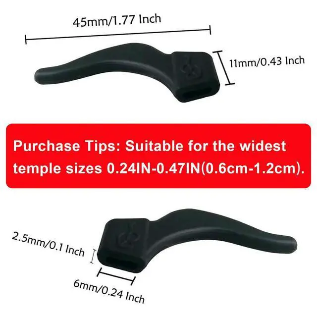 Alt view image 2 of 6 - 22Pairs Glasses Anti-slip Silicone Ear Clip, Glasses Holder With Storage Box, Safety Eyewear Retainers, Eyeglass Ear Grips for for Sports Glass Sunglasses Reading (11 Black 11 white)