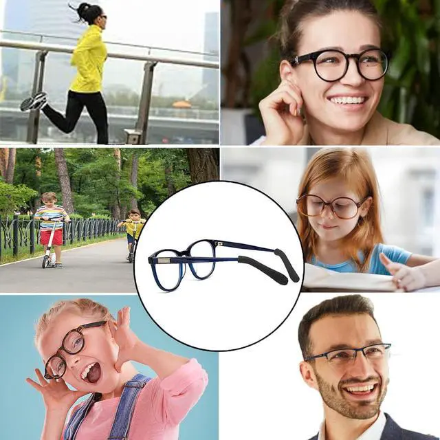 Alt view image 6 of 6 - Soft Knitting Cotton Fabric Glasses Ear Cushion, Upgrade Anti-Slip Elastic Comfort Eyeglass Ear Cushions Grips, Eyeglasses Temple Tips Sleeve Retainer for Glasses Sunglasses Eyewear Accessories