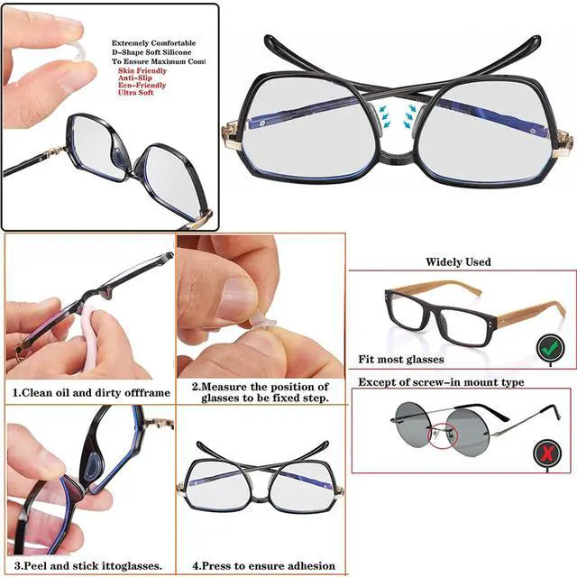 Alt view image 4 of 5 - 34PCS Eyeglasses Retainers, Glasses Ear Grip, Eye Glasses Ear Grippers | Silicone Glasses Temple Holders, Anti-slip Protectors, Comfort Eyewear, Spectacle Stay Put