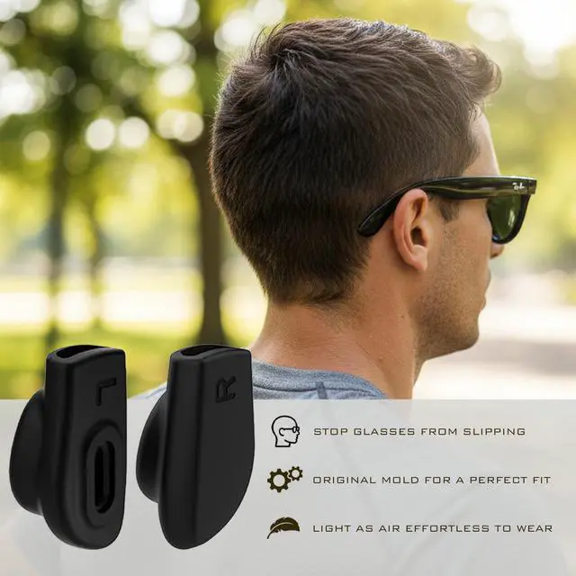 Alt view image 3 of 5 - Rayban Meta Gen 2 Eyeglass Ear Grip, Soft Silicone Anti-Slip Ear Cushion, Meta Glasses Accessories, Compatible with Wayfarer/Skyler/Headliner