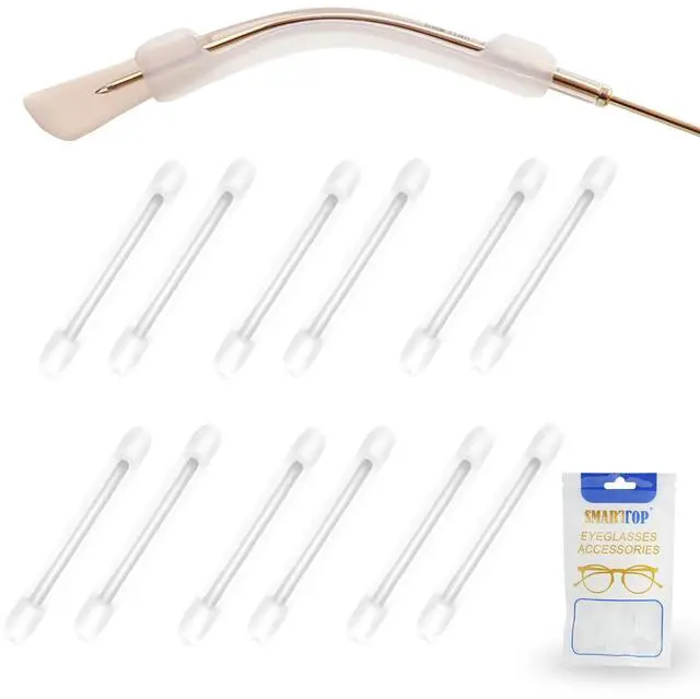 Main image of Silicone Eyeglasses Temple Tips Sleeve Retainer, Anti-Slip Elastic Glasses Ear Grip Comfort Eyeglasses Retainers Behind The Ears for Reading Glasses Sunglasses