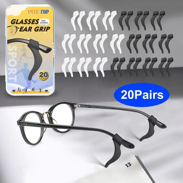 Alt view image 5 of 6 - Eyeglass Ear Grip-20 Pairs eye glasses ear grippers Anti-slip holders for ears,Silicone Ear Hook,glasses ear grip Retainer for Sports Glass Sunglasses Reading