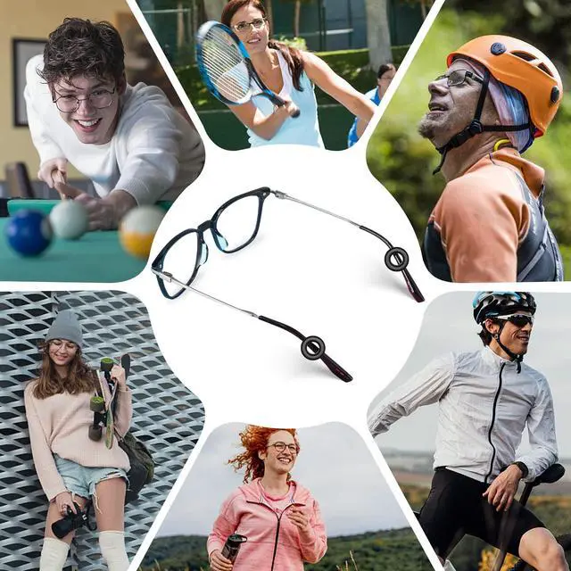 Alt view image 7 of 7 - 14 Pairs Eyeglass Ear Grips Sleeve Holder-Eyeglasses Ear Hooks -Comfort Anti-Slip glasses ear grip-For Kids and Adults Sunglasses, Reading Glasses