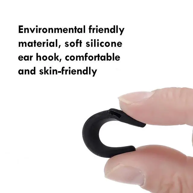 Alt view image 3 of 7 - 20 Pairs Eye Glasses Ear Grippers, Anti-Slip Glass Ear Hook Comfort Silicone Eyeglasses Ear Cushion for Behind the Ear for Glasses Sunglasses Reading Glasses Retainers for Kids Adults(Black +Clear)