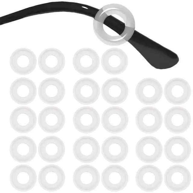 Main image of 14 Pairs Eyeglass Ear Grips Sleeve Holder-Eyeglasses Ear Hooks -Comfort Anti-Slip glasses ear grip-For Kids and Adults Sunglasses, Reading Glasses, Sport Eyewear (Clear)