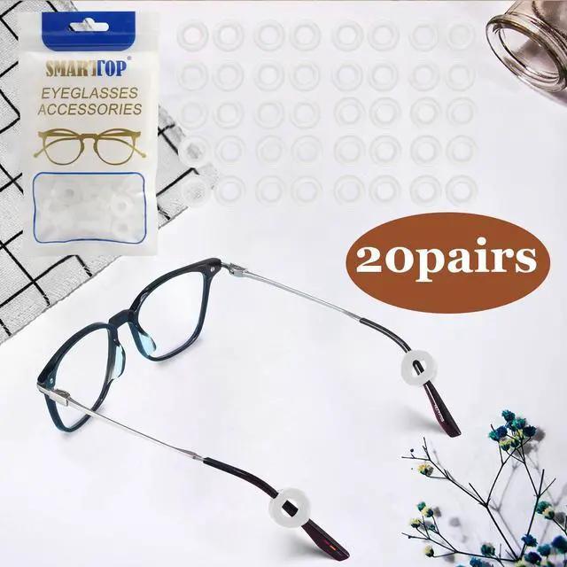 Alt view image 2 of 7 - 14 Pairs Eyeglass Ear Grips Sleeve Holder-Eyeglasses Ear Hooks -Comfort Anti-Slip glasses ear grip-For Kids and Adults Sunglasses, Reading Glasses, Sport Eyewear (Clear)