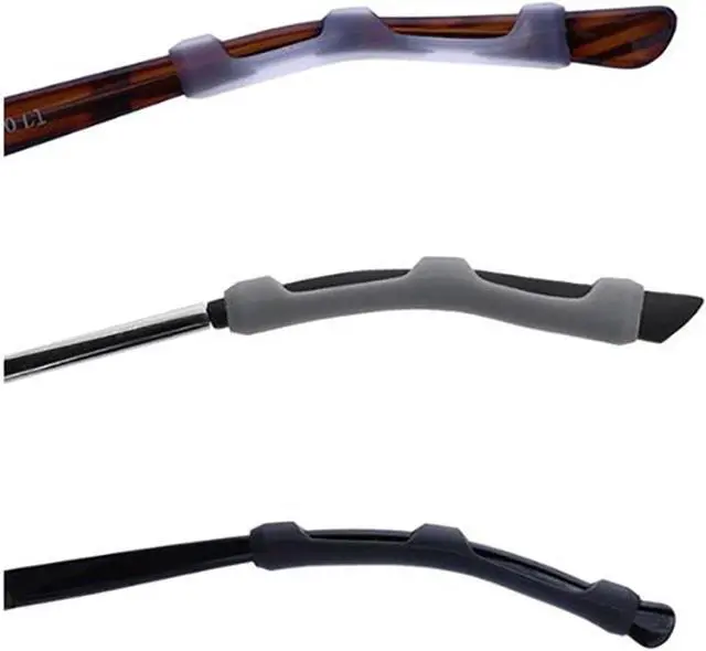 Alt view image 7 of 7 - Eyeglass Ear Cushions, 7 Pairs Soft Silicone Anti Slip Glasses Ear Grip Temple Tips Comfort Ear Hook Pads, Non-Slip Flexible Eyewear Holder for Sports Running Daily Outdoor Wear (black, all)