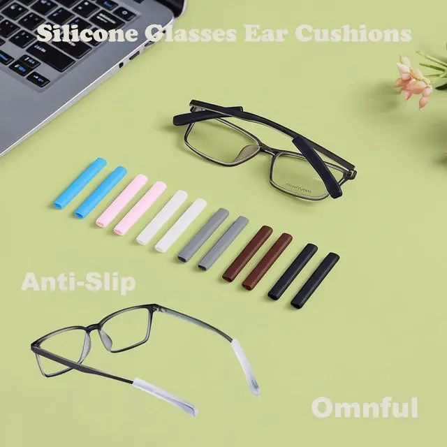 Alt view image 6 of 6 - Glasses Ear Cushion, Non Slip Soft Silicone Eyeglass Ear Cushions, Anti-Slip Comfort Eyeglasses Temple Tips Sleeve Retainer, Comfort Eye Glass Ear Grips, Glasses Accessories (5 White Pairs)
