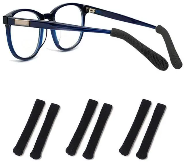 Main image of Soft Knitting Cotton Glasses Ear Cushion, Eyeglasses Temple Tips Sleeve, Non-Slip Comfortable Elastic Eyeglass Retainer for Sunglasses, Reading Glasses Eyewear