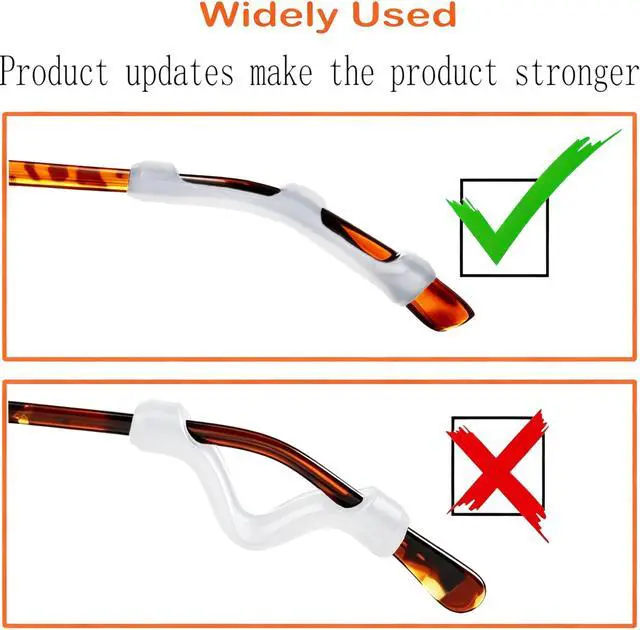 Alt view image 2 of 7 - Eyeglass Ear Cushions, 7 Pairs Soft Silicone Anti Slip Glasses Ear Grip Temple Tips Comfort Ear Hook Pads, Non-Slip Flexible Eyewear Holder for Sports Running Daily Outdoor Wear (Clear 2, all)