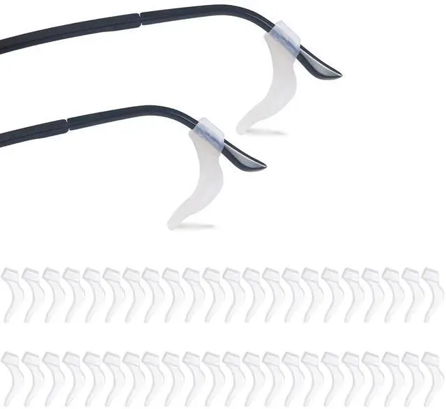 Main image of 22 Pairs White Silicone Glasses Anti-slip Holder with Storage Box, Eyeglass Holder, Premium Silicone Eyeglass Ear Hook Grip, Fits Most Kids and Adult Size for Retainer Glasses or Sunglasses