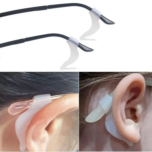 Alt view image 4 of 6 - 22 Pairs White Silicone Glasses Anti-slip Holder with Storage Box, Eyeglass Holder, Premium Silicone Eyeglass Ear Hook Grip, Fits Most Kids and Adult Size for Retainer Glasses or Sunglasses