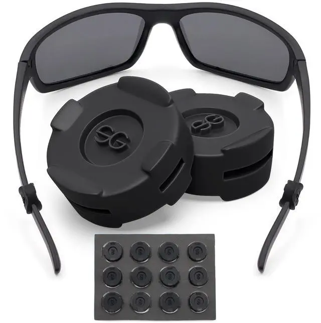 Main image of Eyeglass Ear Grips - Silicone Glasses Ear Cushions - 6 Pairs (Black)