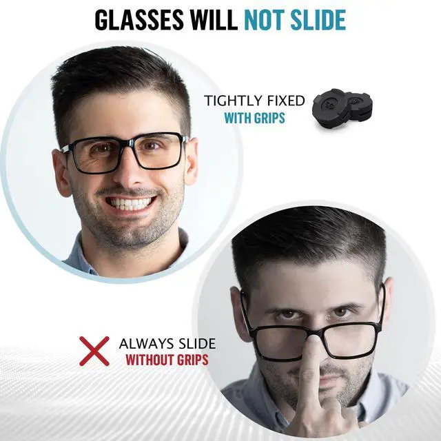Alt view image 6 of 7 - Eyeglass Ear Grips - Silicone Glasses Ear Cushions - 6 Pairs (Black)