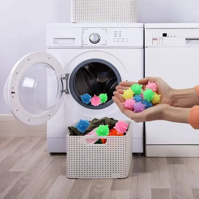Alt view image 4 of 5 - Washer Balls,Reusable Tangle-Free Eco-Friendly Laundry Scrubbing Balls,Solid Colorful Laundry Washing Balls Enhance Your Machine Cleaning Power (15 Pcs)