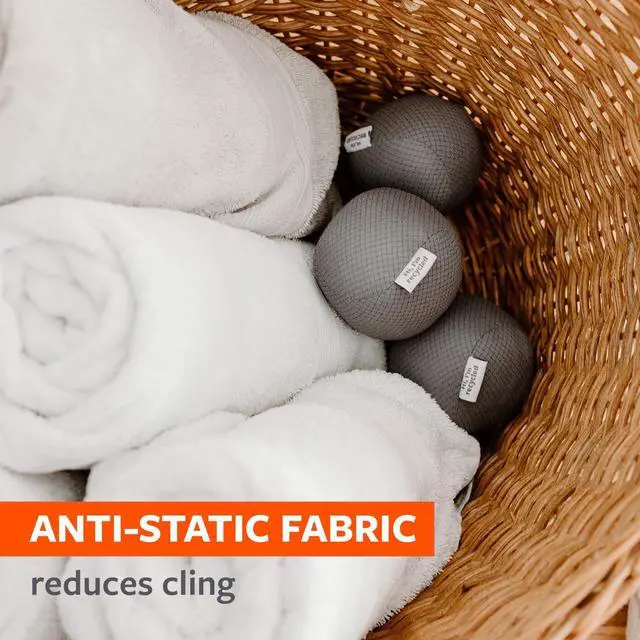 Alt view image 3 of 7 - Quiet Giant Anti-Static Dryer Balls, Removes Static, Vegan | A vegan, reusable alternative to dryer sheetsquieter and longer-lasting than wool.