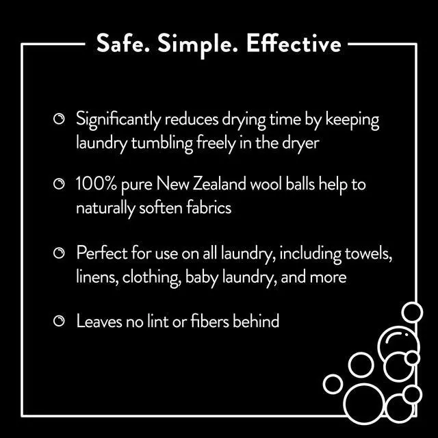 Alt view image 2 of 4 - Wool Dryer Balls | Natural Fabric Softener, Hypoallergenic, Reusable, Unscented, Reduce Drying Time | Large, Mixed Set of 6