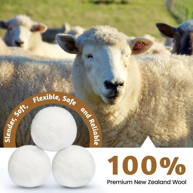Alt view image 6 of 7 - Wool Dryer Balls Handmade 3 Pack XL, Laundry Dryer Lint Balls, Reusable New Zealand Wool Natural Fabric Softener Essentials, Replace Dryer Sheets, Wrinkles Free, Shorten Drying Time