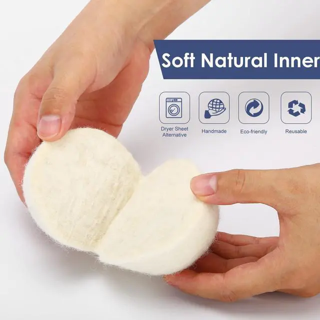 Alt view image 4 of 7 - Wool Dryer Balls Handmade 3 Pack XL,Laundry Dryer Balls,100% New Zealand Wool Natural Fabric Softener,Reusable 1000 Loads,Wrinkles Free, Shorten Drying Time,Baby Safe (3 Pack,White) | Handmade