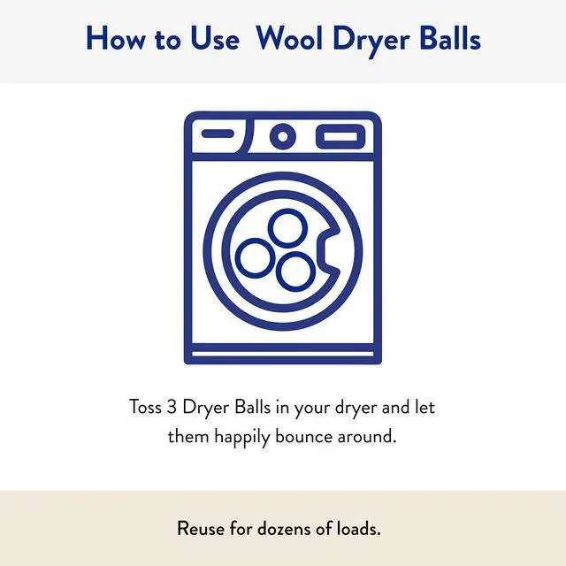 Alt view image 4 of 5 - 100% New Zealand Wool Dryer Balls - 3 Pack - for Laundry, Fabric Softening, Anti Static, No Lint, Odorless and Reusable