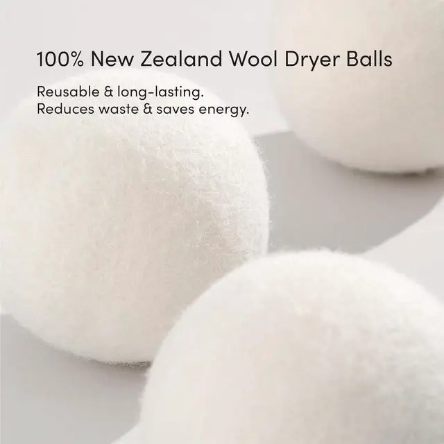 Alt view image 2 of 7 - | 100% New Zealand Wool Dryer Balls | 3 Pack | Shortens drying time, reduces static and wrinkles, replaces dryer sheets and softener