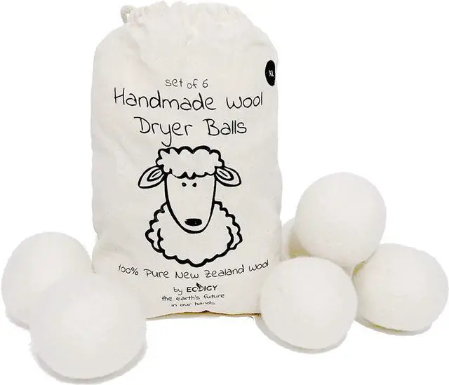 Main image of Wool Dryer Balls XL 6-Pack - 100% Pure New Zealand Wool, Natural Fabric Softener, Reduces Wrinkles & Drying Time, Ideal for Essential Oils, Dryer Sheets Alternative,Dryer Balls Laundry Reusable