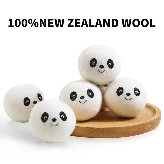 Alt view image 2 of 7 - Wool Dryer Balls - Natural Fabric Softener, Reusable, Reduces Clothing Wrinkles and Saves Drying Time. Handmade Fair Trade No Lint Fabric Softener White (Pack of 6)