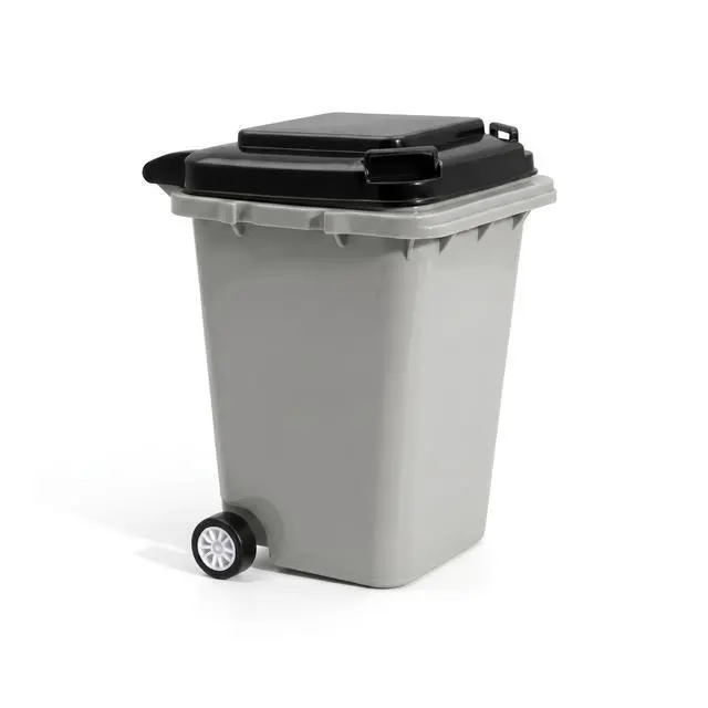 Main image of Funny Pen Holder for Desk, Novelty Tiny Recycle Bin Pencil Holder, Storage for Pencils & Pens, Mini Trash Can for Desk Desktop Miniature Trash Can (Grey)