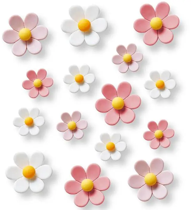 Main image of 18 pcs - Cute Flower Magnet, Girl Pink Magnet for Fridge and Locker, Whiteboard, and Decoration18 pcs - Flower-Pink