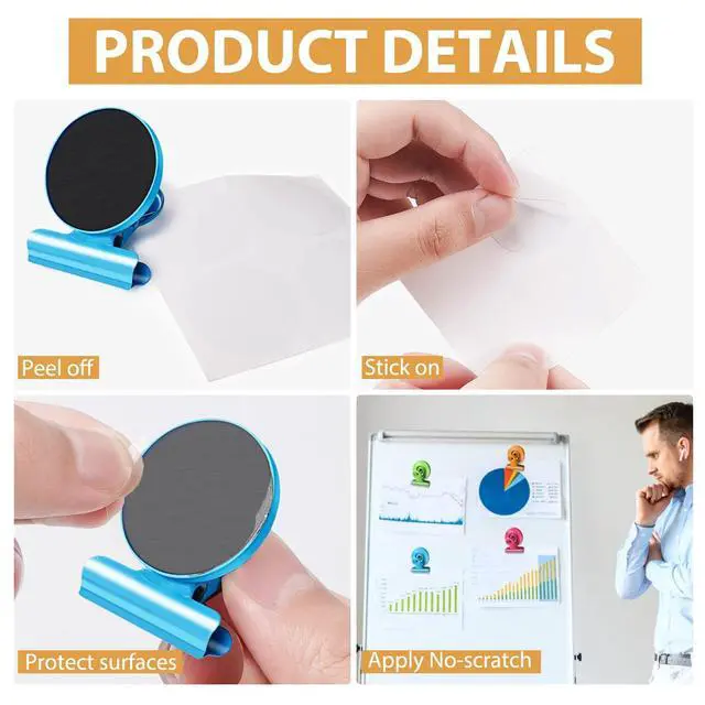 Alt view image 5 of 7 - 8Pack Fridge Magnets Refrigerator Magnetic Clips for Classroom (Colorful) | Scratch Free Strong Magnet Heavy Duty Clips Perfect for Kitchen,Photo Displays,Locker, Note List,Teacher Must Haves