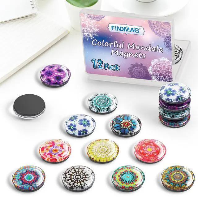 Alt view image 3 of 6 - 12 Pack Fridge Magnets, Refrigerator Magnets Decorative for Locker | Refrigerator Magnets for Whiteboard, Dry Erase, Kitchen, Cute Fridge Magnets, Fun Magnets for Classroom, Locker, Festival