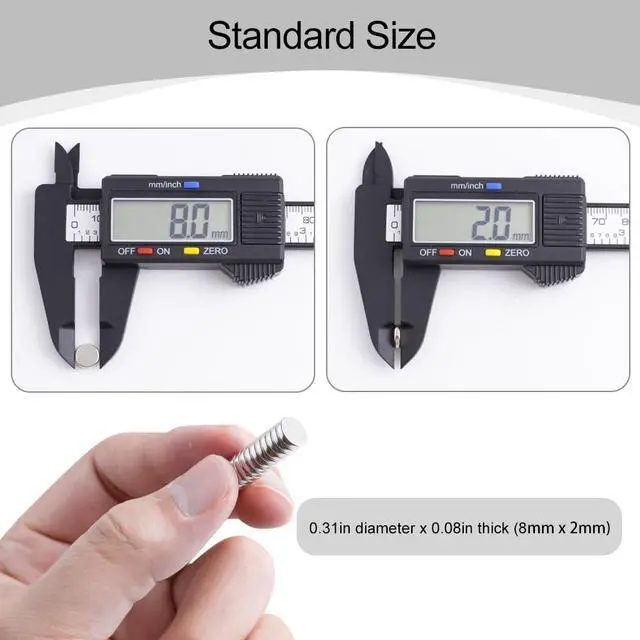 Main image of 100Pcs Small Strong Magnets8x2mm Refrigerator MagnetsMini Round Magnets for Miniatures, DIY, Office, Hobbies, Crafts and Science