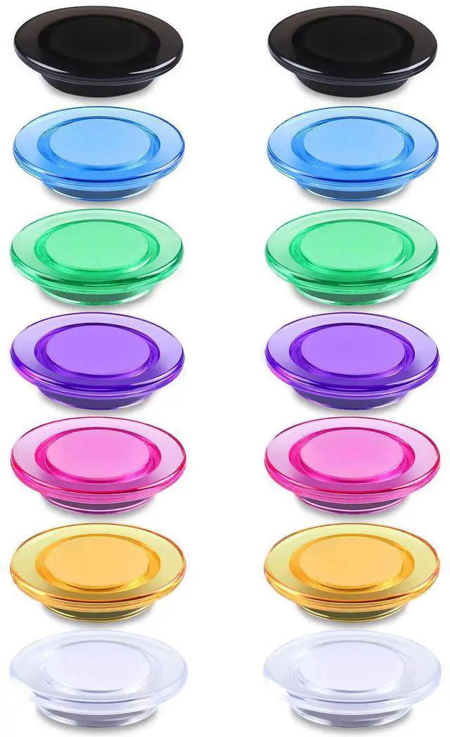 Main image of Fridge Magnet, 14 Pack Strong Refrigerator Magnets, 7 Colors Heavy Duty Small Round Transparent Decorative Magnet, Cute Colorful Office Whiteboard Magnets, Locker Magnet for Home School Kitchen