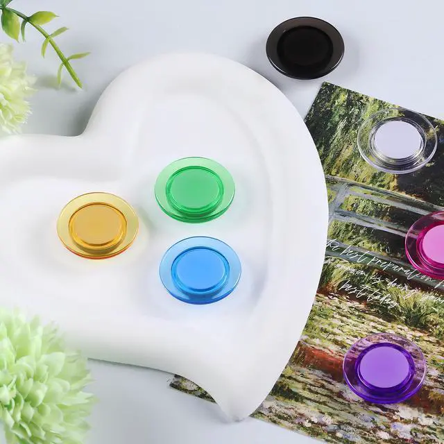 Alt view image 5 of 7 - Fridge Magnet, 14 Pack Strong Refrigerator Magnets, 7 Colors Heavy Duty Small Round Transparent Decorative Magnet, Cute Colorful Office Whiteboard Magnets, Locker Magnet for Home School Kitchen